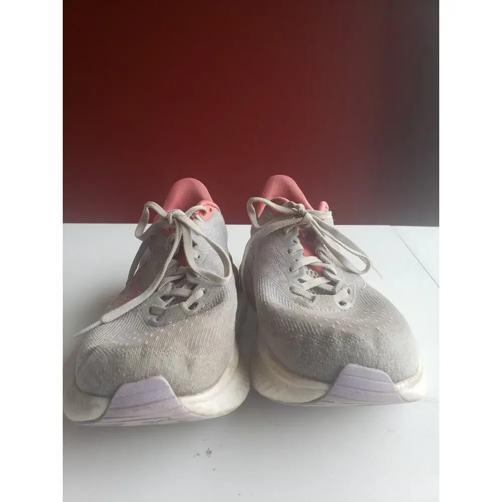 Hoka Mach 6 Shoes Size 9.5 Wide Women Gray Pink Running Gym Marathon 1147834